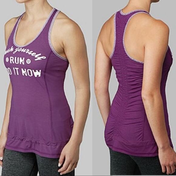 Lululemon Run Energy SL Adjustable Waist Tank Top Purple Women’s Size 8 - Picture 1 of 13